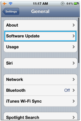 iOS 5.1.1 OTA Device Software Update