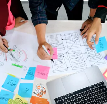 A person working on project graph