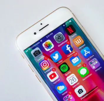 Mobile screen showing various social media application
