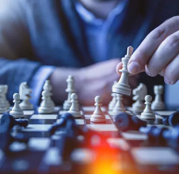 Person playing chess